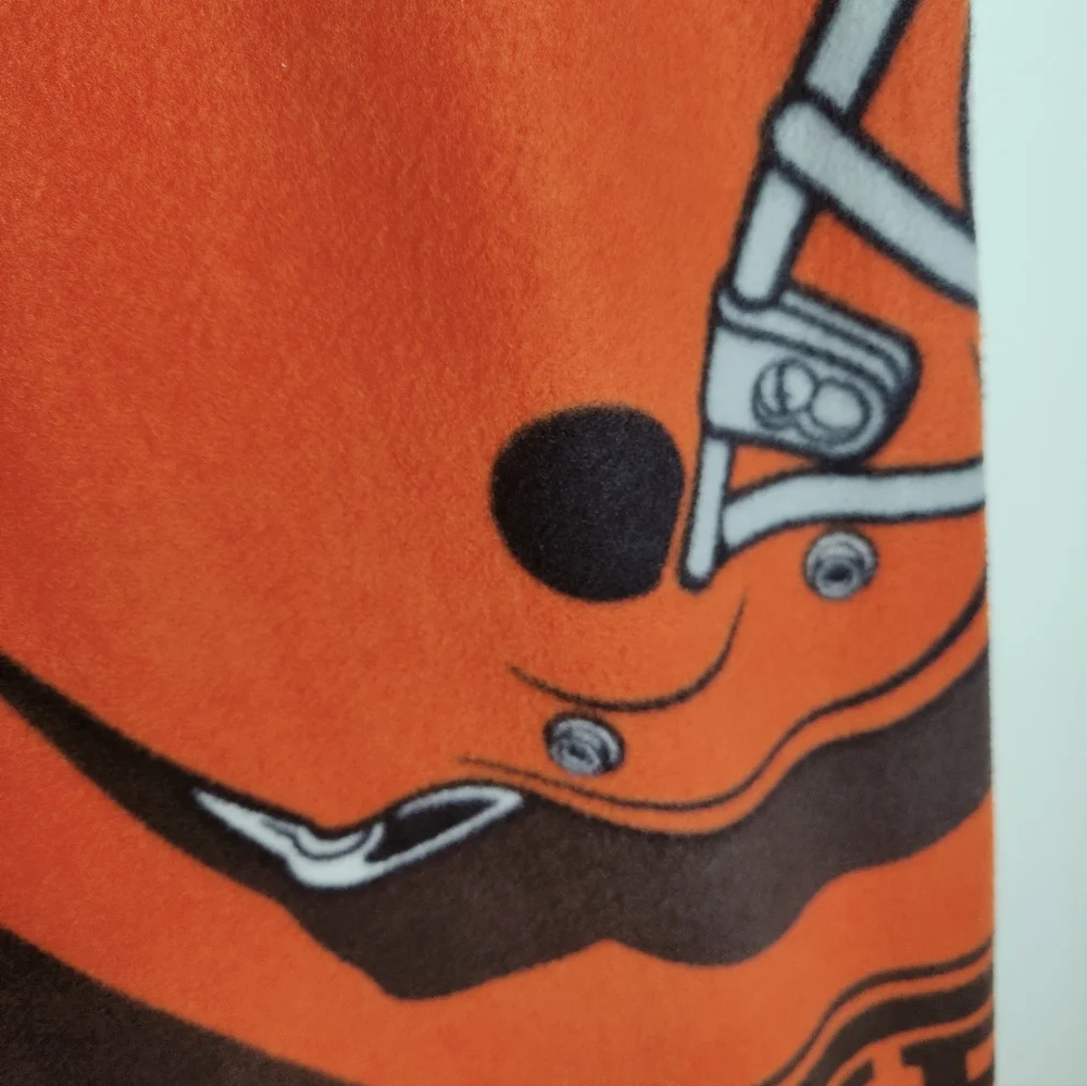 Vintage 90s Y2K Cleveland Browns Football  Blanket Throw Shawl Wrap, 48